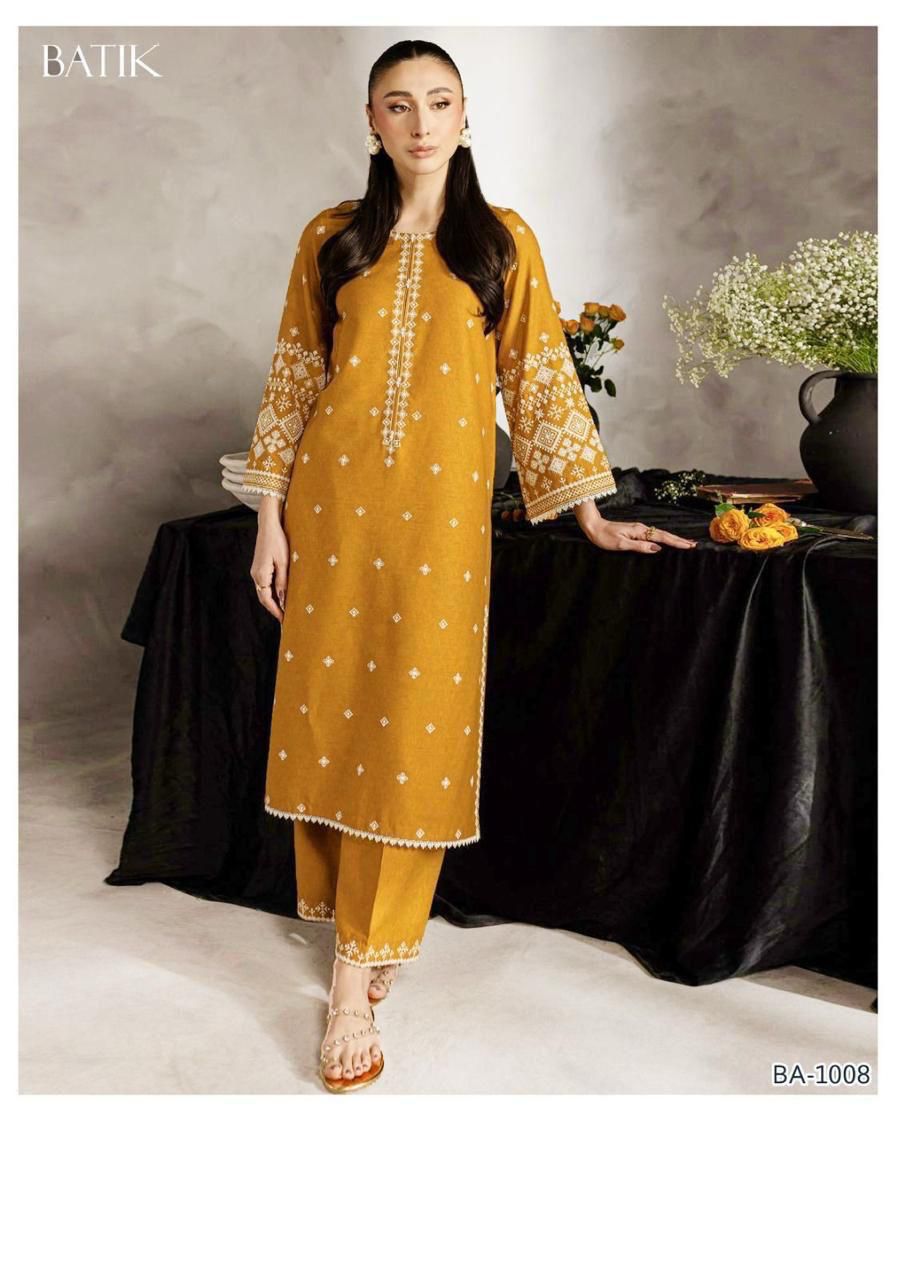 Women’s Winter Collection – MIX Brand Dhanak Embroidered 2PC Suit with Dyed Trouser