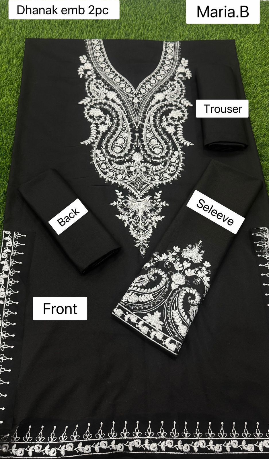 Women’s Winter Collection – MIX Brand Dhanak Embroidered 2PC Suit with Dyed Trouser