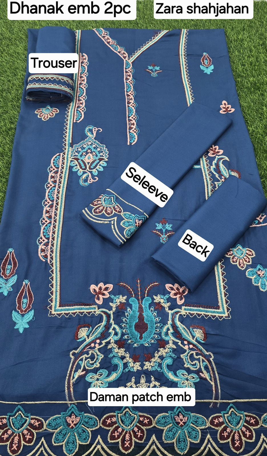 Women’s Winter Collection – MIX Brand Dhanak Embroidered 2PC Suit with Dyed Trouser