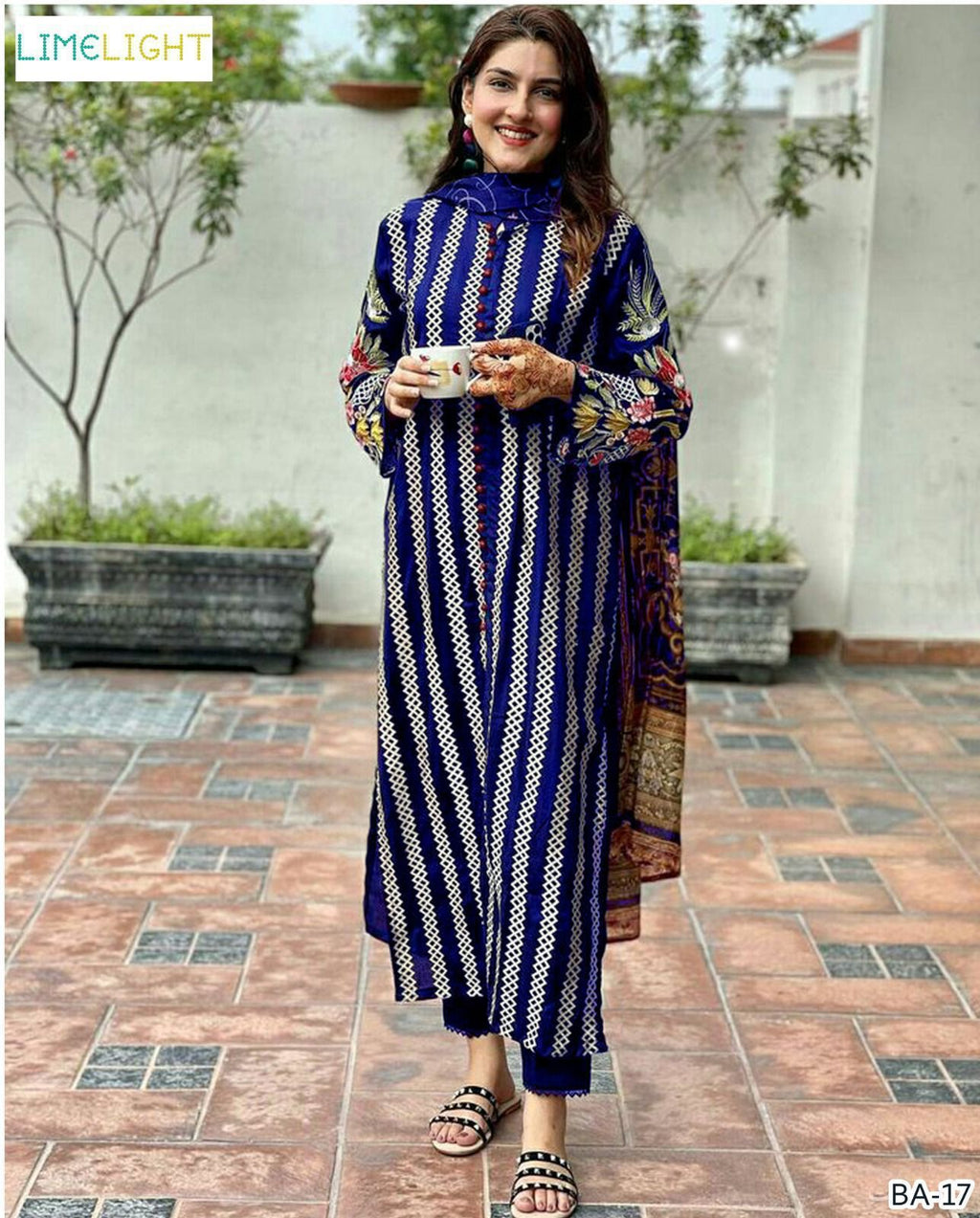 Women’s Winter Collection – MIX Brand Dhanak Embroidered 2PC Suit with Dyed Trouser