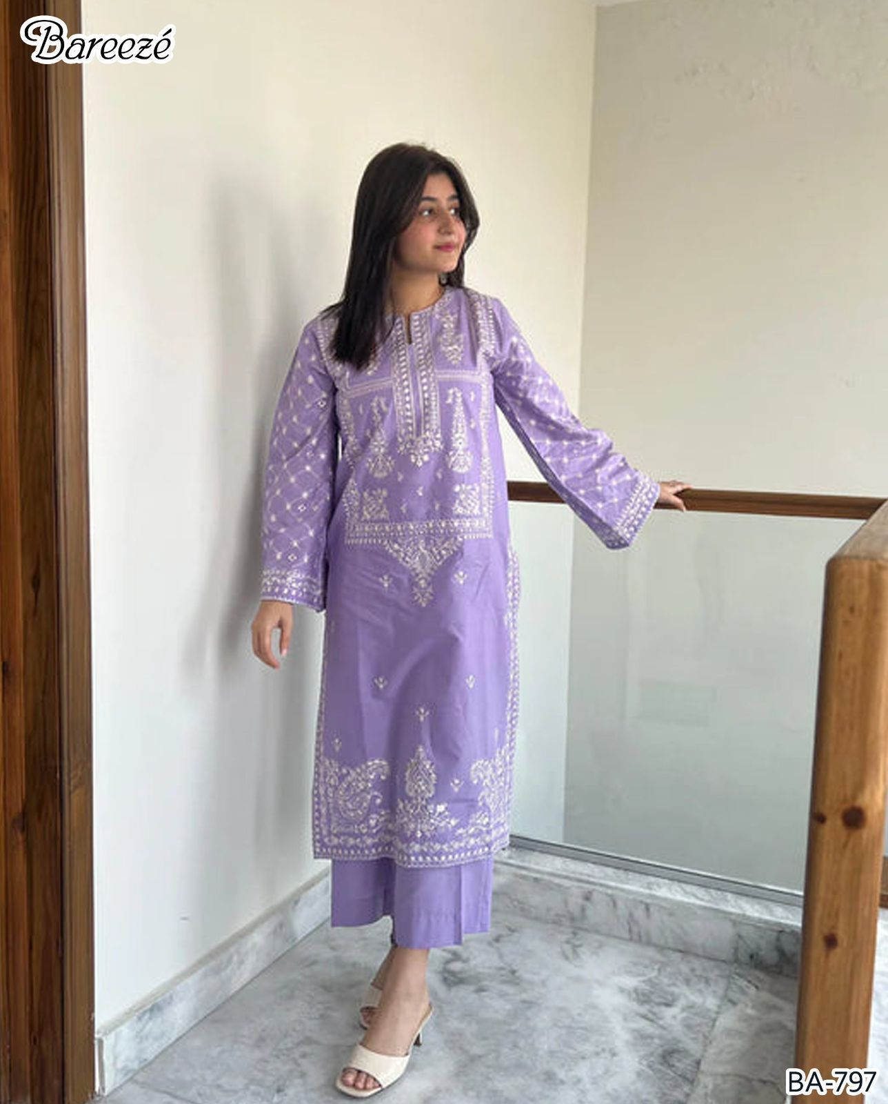 Women’s Winter Collection – MIX Brand Dhanak Embroidered 2PC Suit with Dyed Trouser