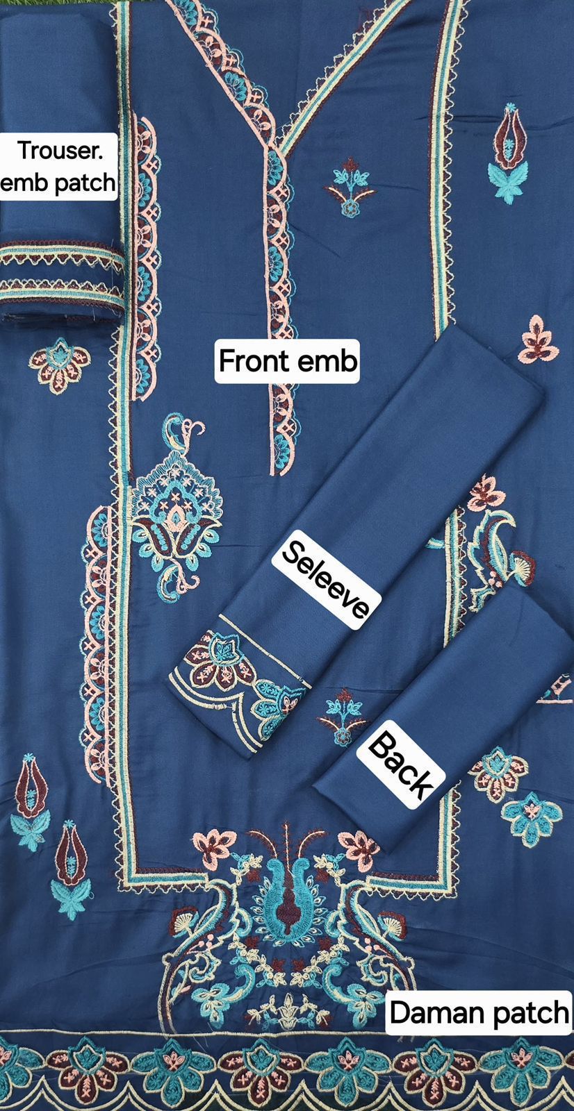 Women’s Winter Collection – MIX Brand Dhanak Embroidered 2PC Suit with Dyed Trouser