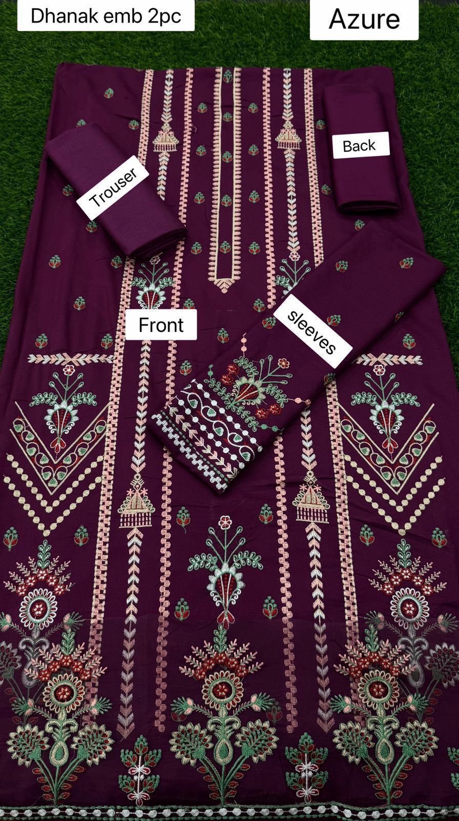 Women’s Winter Collection – MIX Brand Dhanak Embroidered 2PC Suit with Dyed Trouser