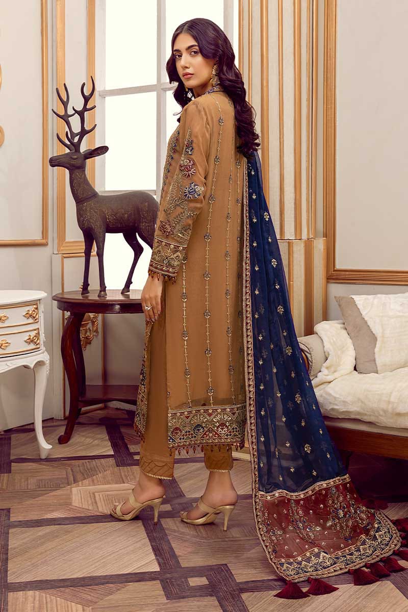 Adan Libas Organza Embroidered Party Wear Luxury Unstitched 3PC Suit