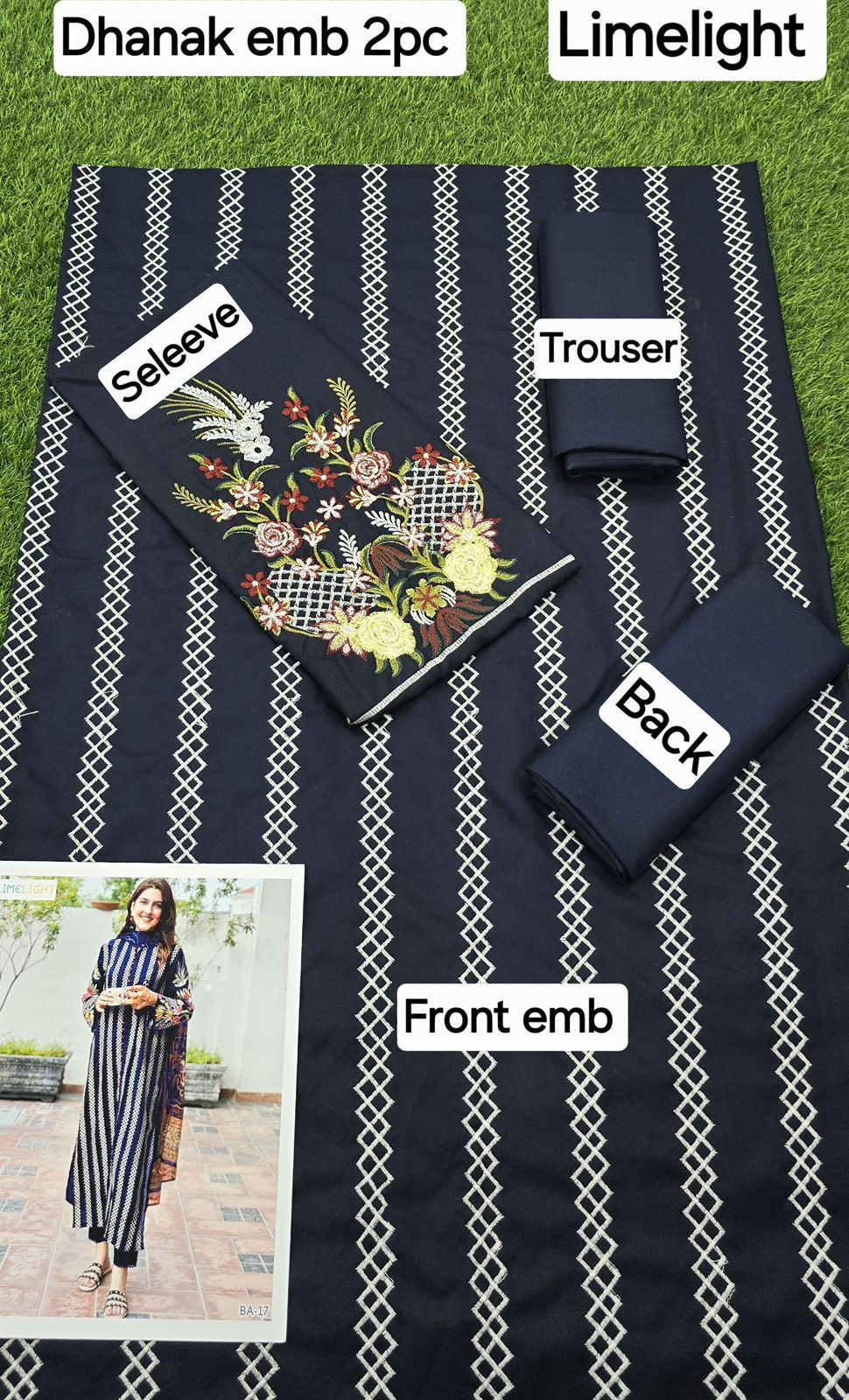 Women’s Winter Collection – MIX Brand Dhanak Embroidered 2PC Suit with Dyed Trouser