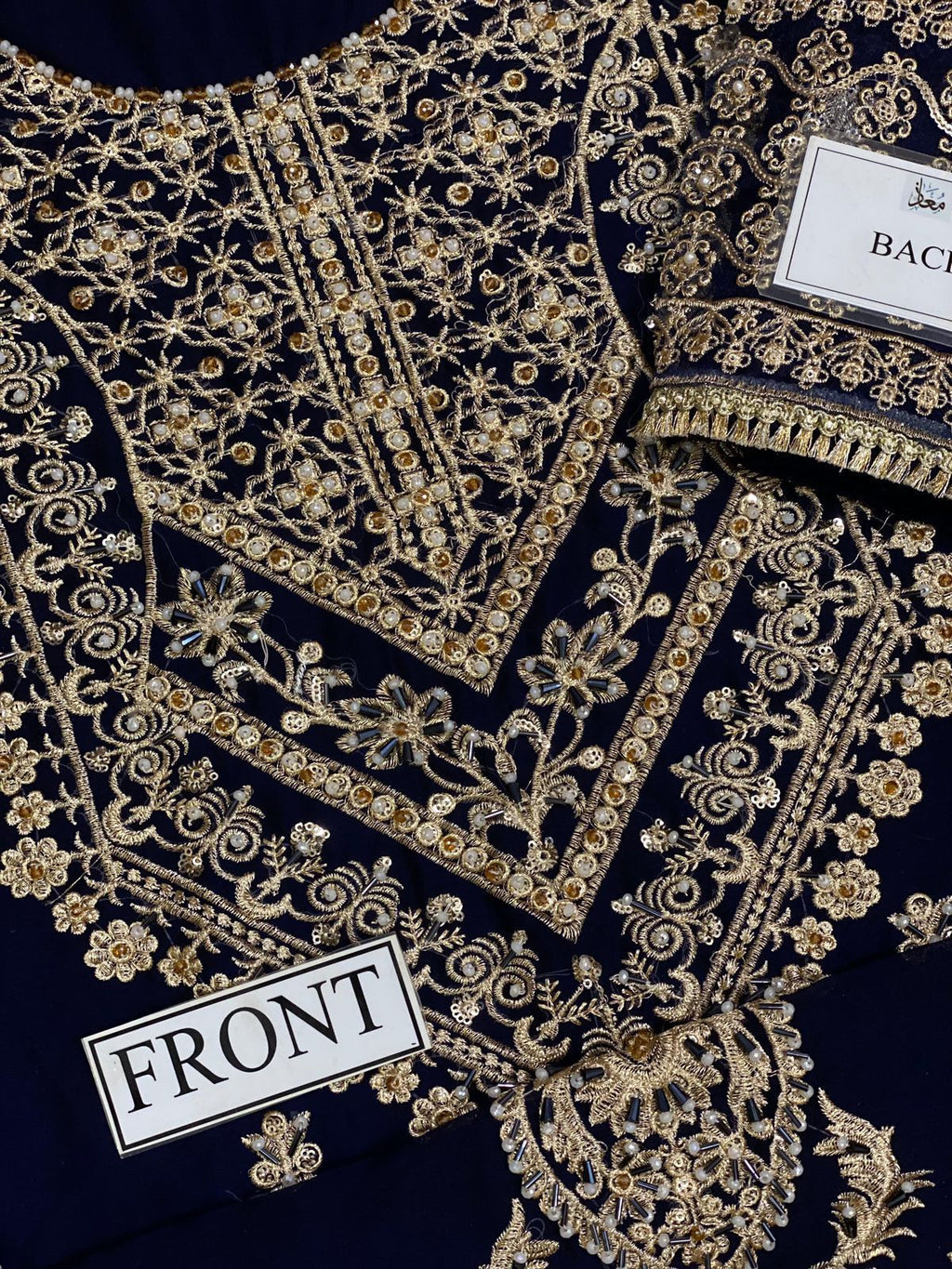 Asim Jofa Chiffon Embroidered Hand Embellished Luxury Unstitched 3PC Suit – Noor Mart