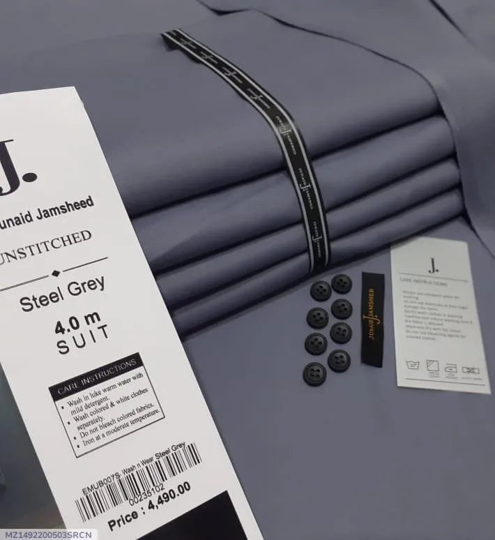 Men’s Unstitched Wash & Wear Plain Suit | All Season Collection