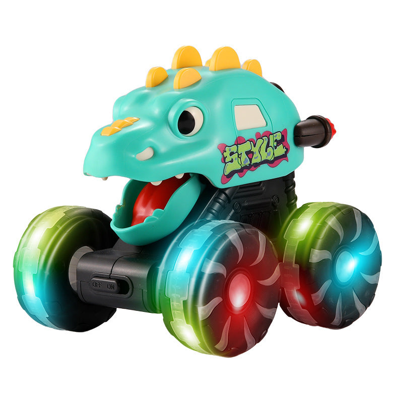 Inertial Sliding Model Light Pressing Dinosaur Toy Car | Fun Kids Vehicle with Lights & Sound