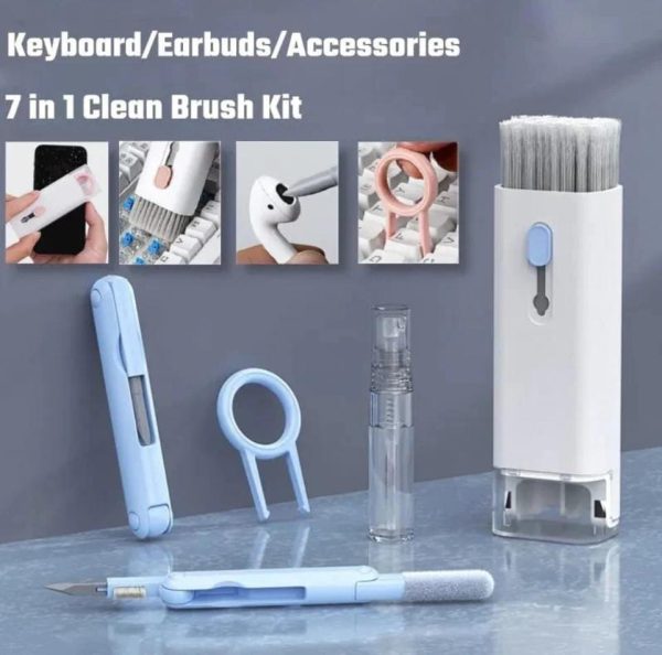 7 In 1 Computer Keyboard Cleaner Brush Kit Earphone Cleaning Pen For Headset Keyboard Cleaning Tools Cleaner Key-cap Puller