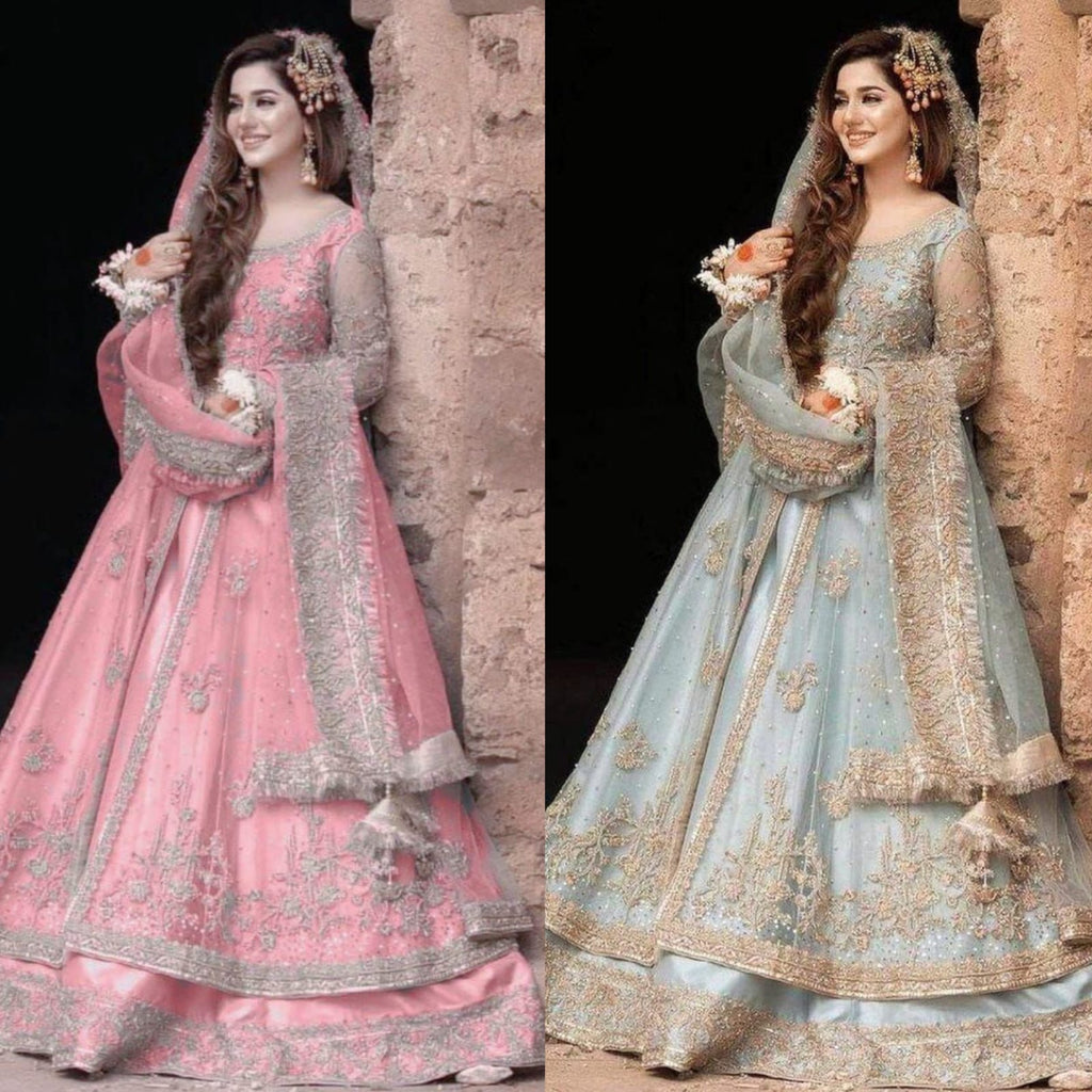 Kashee Bridal Net Maxi Embroidered Luxury Unstitched 3Pc Suit