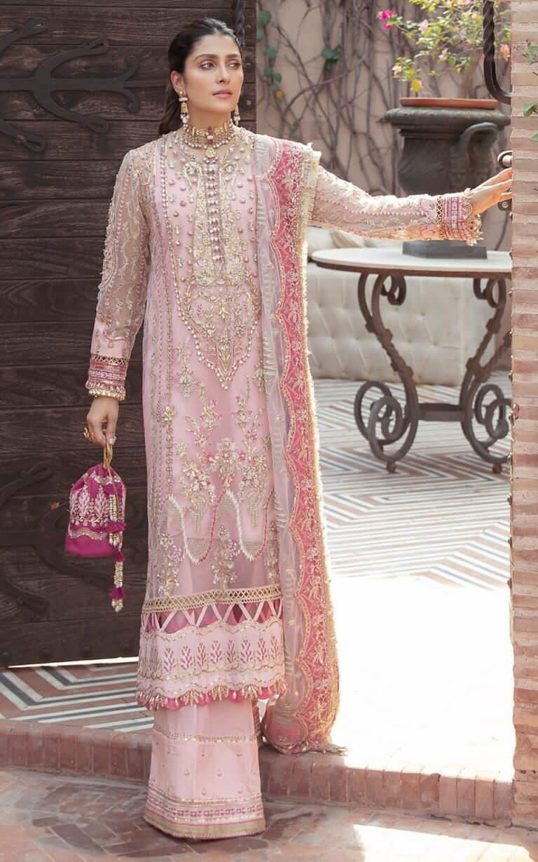 Afrozeh Organza Embroidered Luxury Unstitched 3Pc Suit
