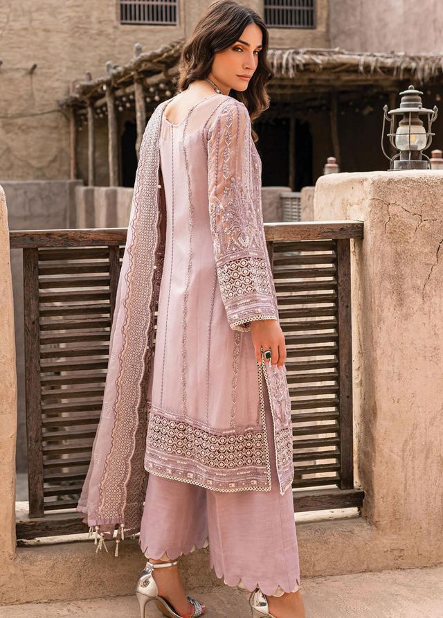 Gulaal Organza Embroidered Formal Unstitched 3Pc Suit