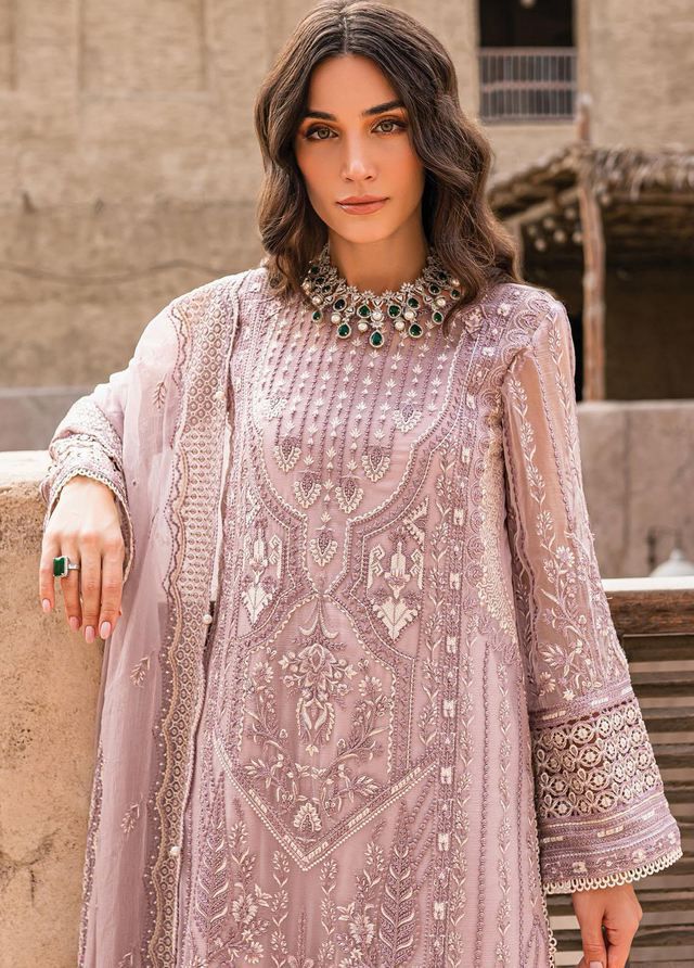 Gulaal Organza Embroidered Formal Unstitched 3Pc Suit