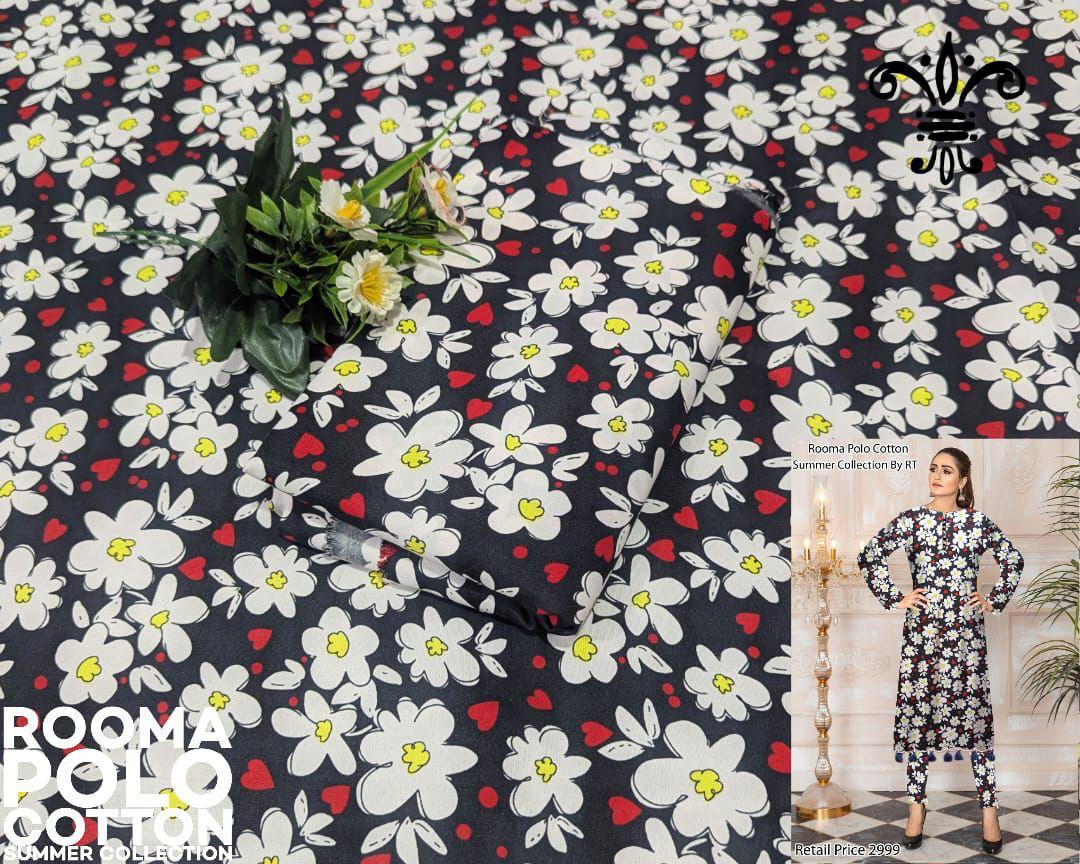 2 Pcs Floral Digital Printed Shirt & Trouser Collection – Micro Polo Cotton