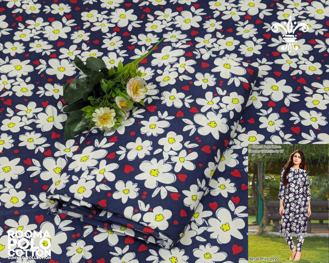 2 Pcs Floral Digital Printed Shirt & Trouser Collection – Micro Polo Cotton