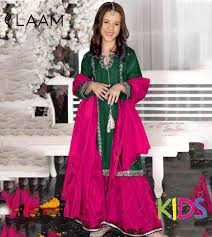 Maria B & LAAM Kids Luxury Cotton Lawn Embroidered Unstitched 3Pc Suit
