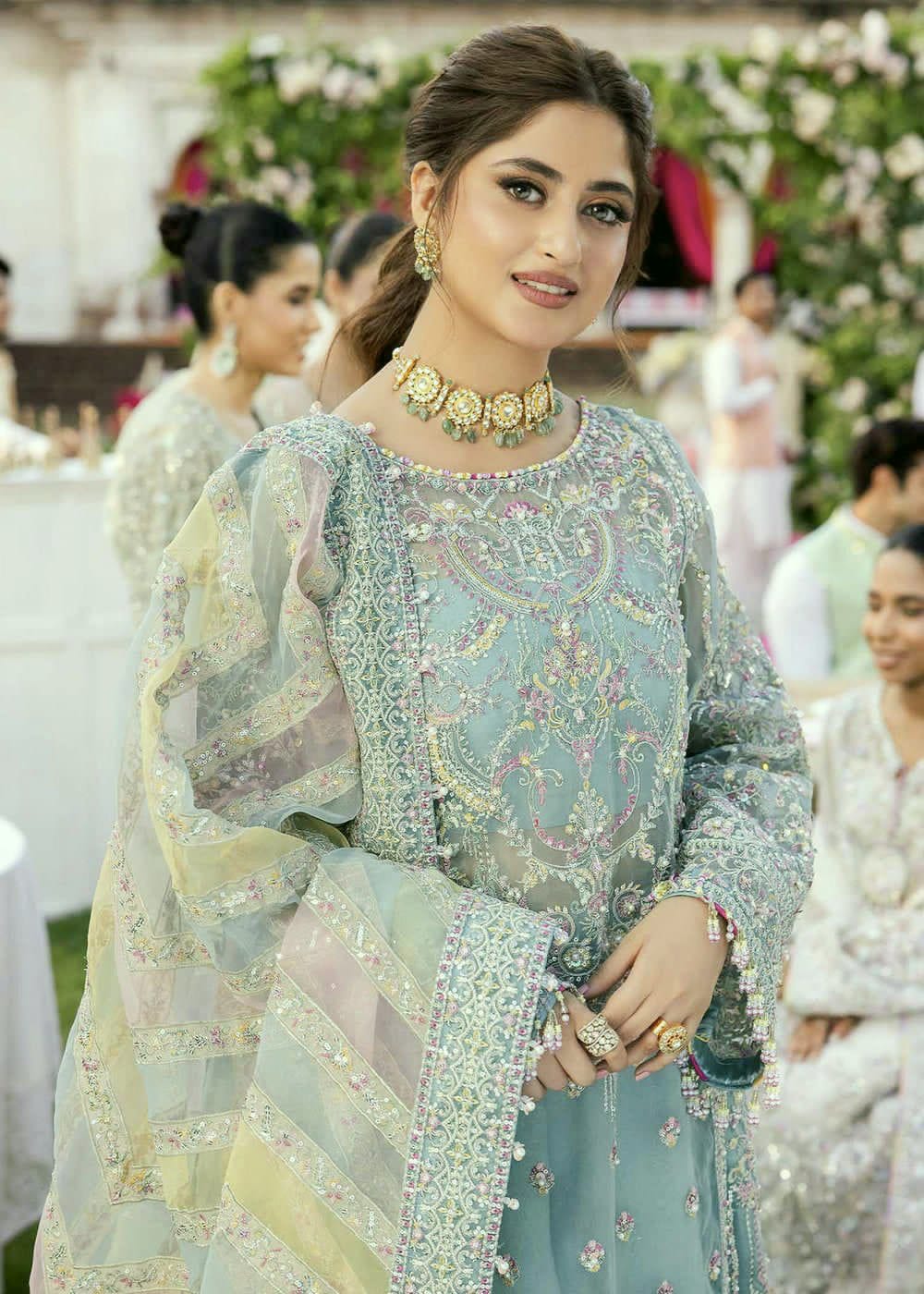 Kanwal Malik Organza Embroidered Moti Work Luxury Unstitched 3PC Suit – Noor-e-Libaas