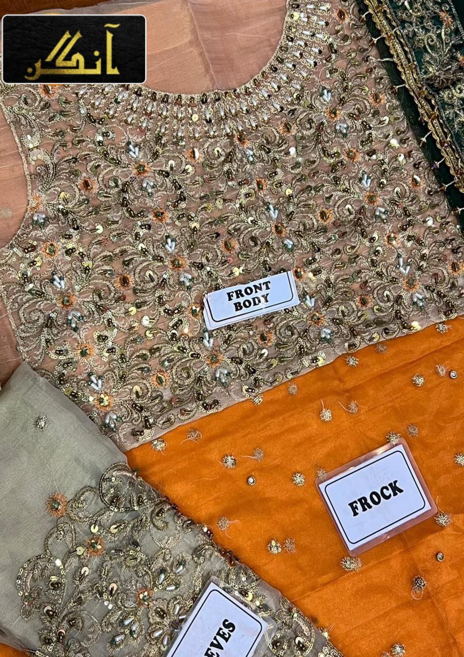Ayesha Imran Maxi Net Masoori Embroidered Hand Work Luxury Unstitched 3PC Suit – Noor-e-Libaas