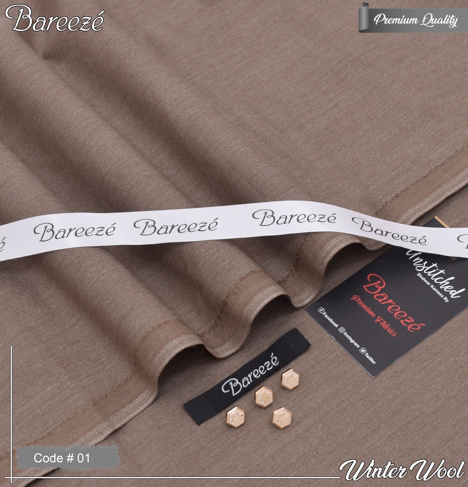 Noor-e-Libaas | BAREEZE Men's Luxury Winter Wool Shirt