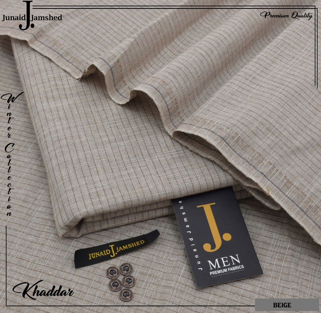 Noor-e-Libaas | JUNAID JAMSHAID Men's Luxury Khaddar Shirt | Fabric Cutting: 7 meters