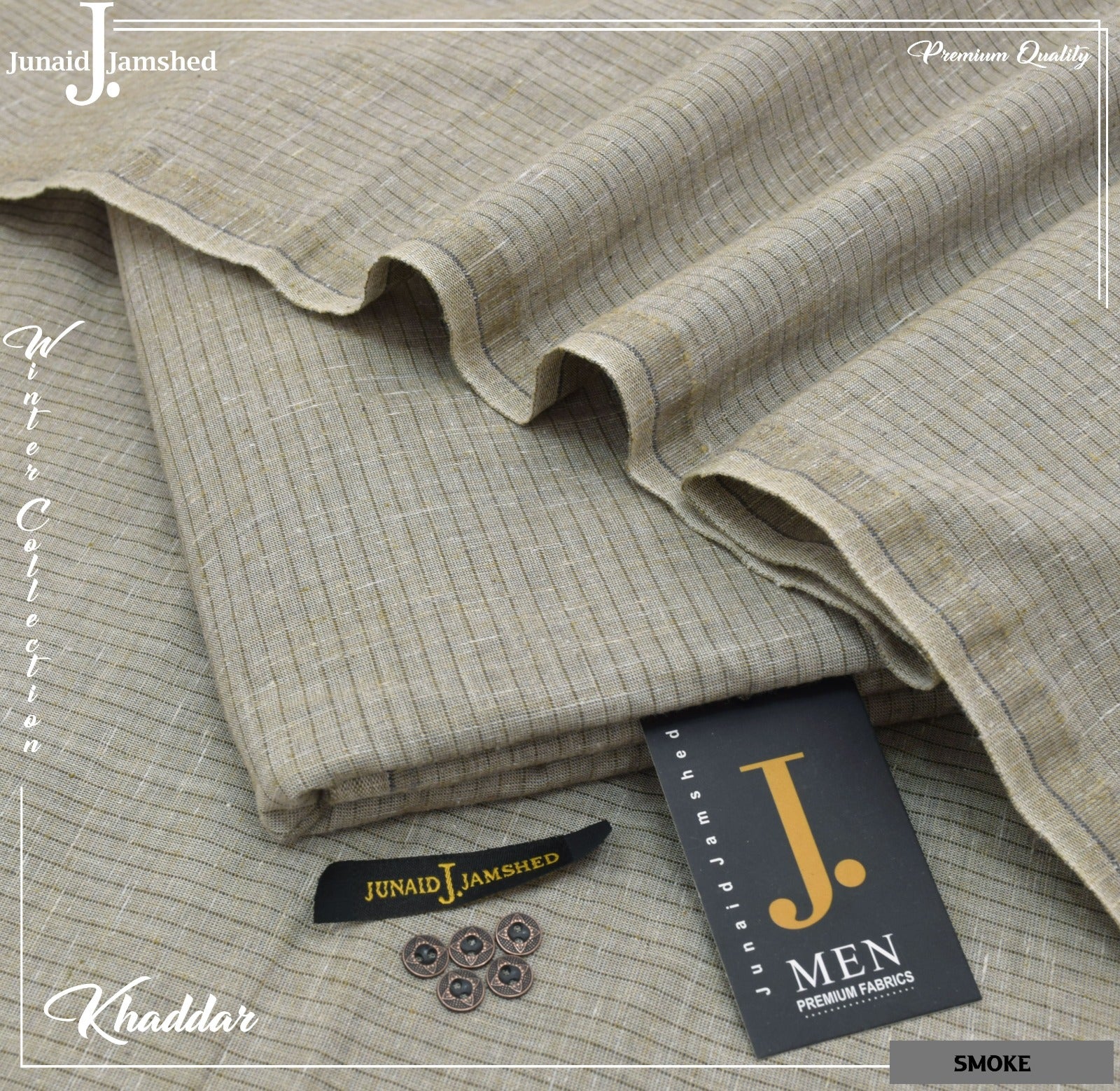 Noor-e-Libaas | JUNAID JAMSHAID Men's Luxury Khaddar Shirt | Fabric Cutting: 7 meters
