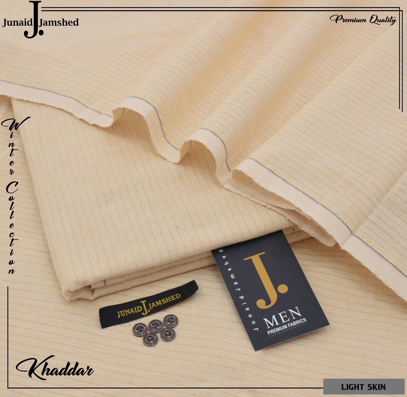 Noor-e-Libaas | JUNAID JAMSHAID Men's Luxury Khaddar Shirt | Fabric Cutting: 7 meters