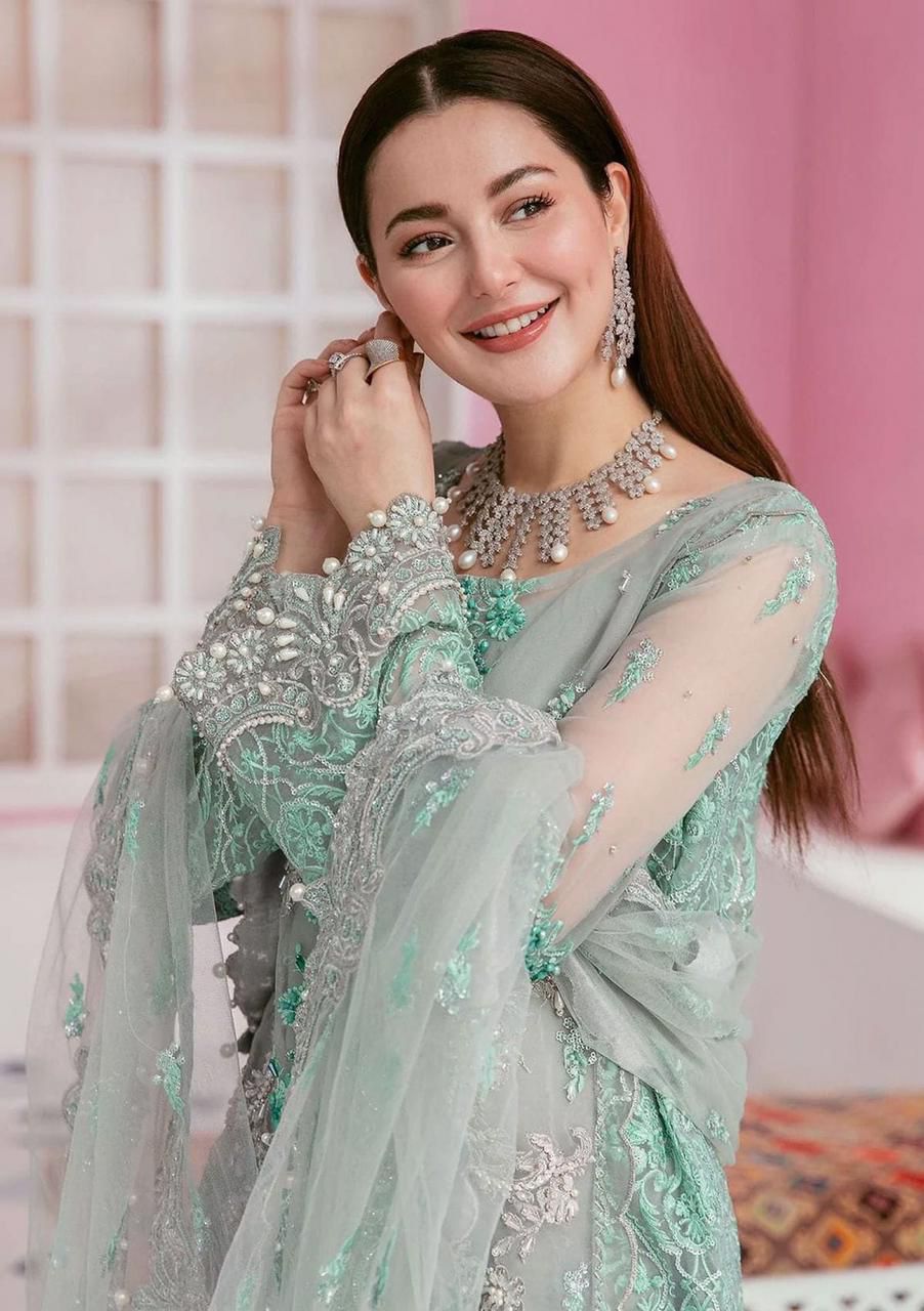 ELAF Organza Embroidered & Sequence Handwork Unstitched 3PC Suit – Noor-e-Libaas