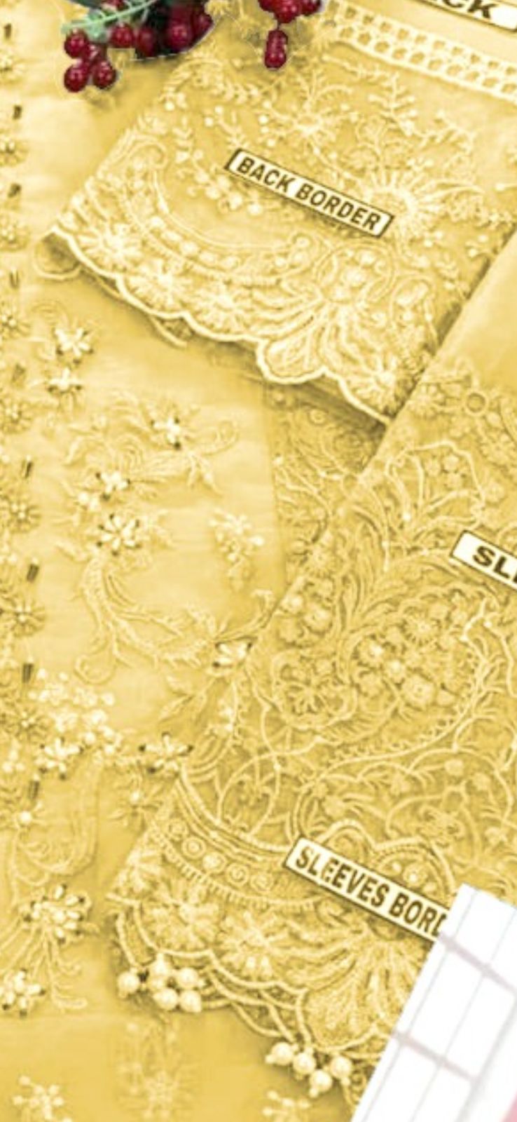 ELAF Organza Embroidered & Sequence Handwork Unstitched 3PC Suit – Noor-e-Libaas