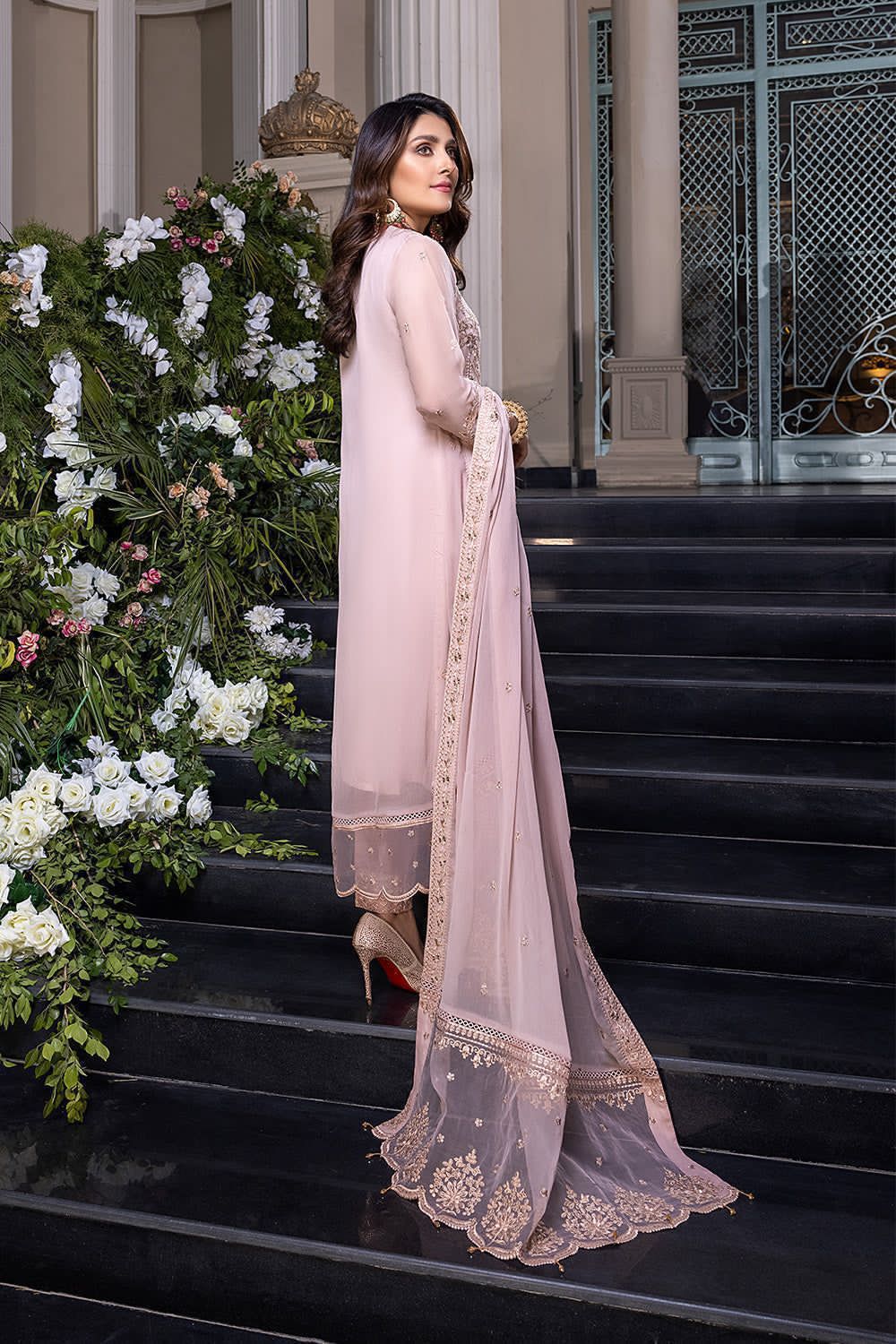 AZURE Chiffon Embroidered Luxury Unstitched 3PC Suit – Noor-e-Libaas