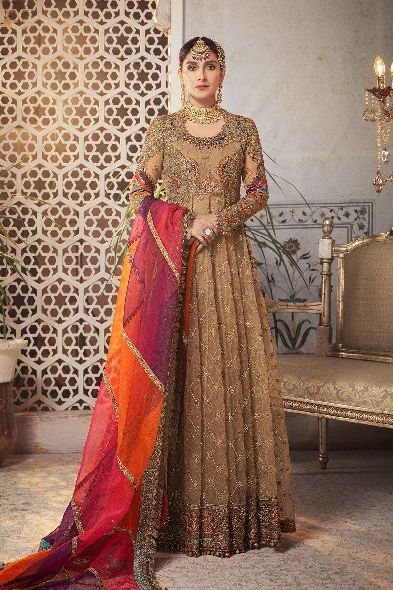 Maria.B Organza Embroidered Handwork Luxury Unstitched Maxi 3PC Suit – Noor-e-Libaas