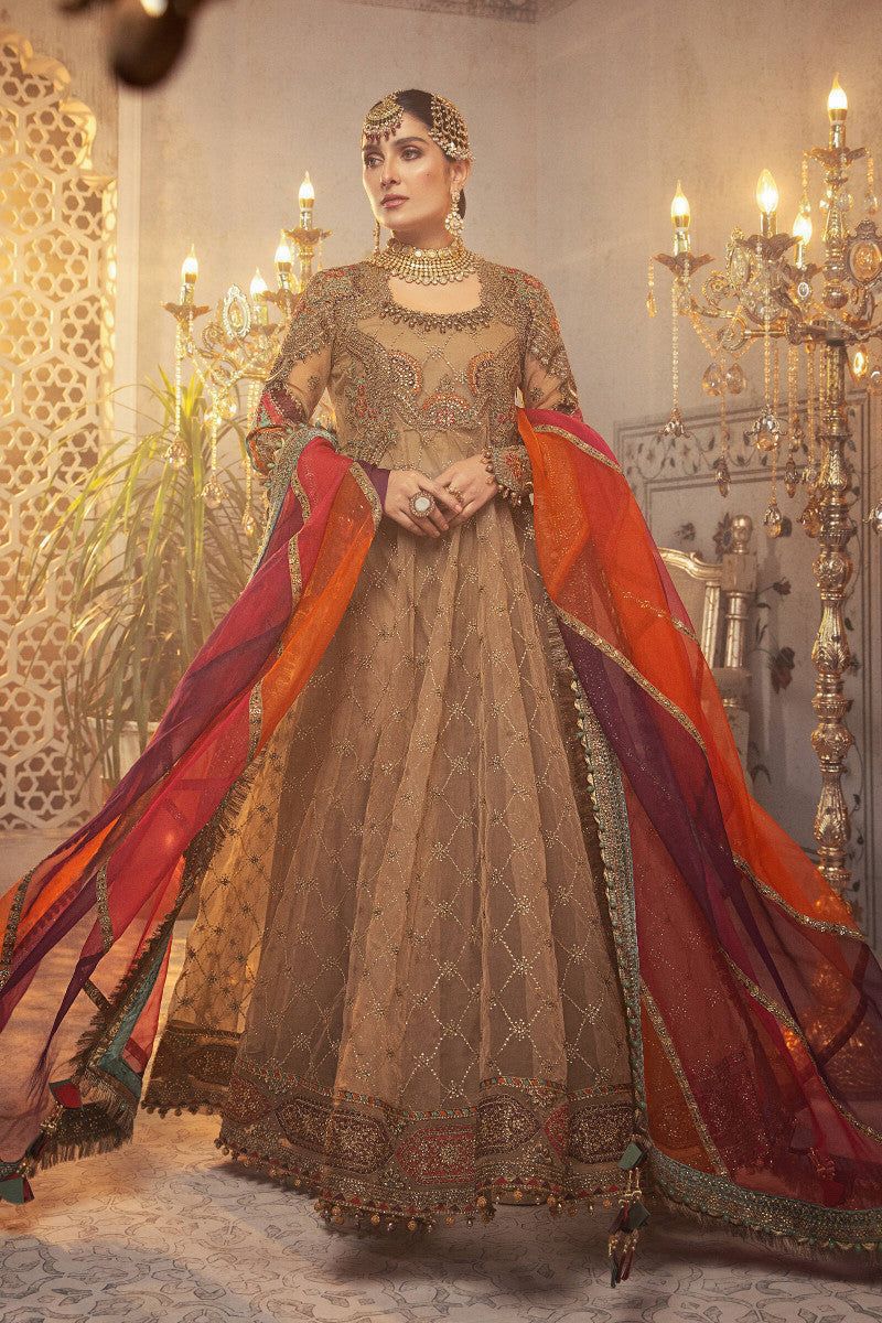 Maria.B Organza Embroidered Handwork Luxury Unstitched Maxi 3PC Suit – Noor-e-Libaas