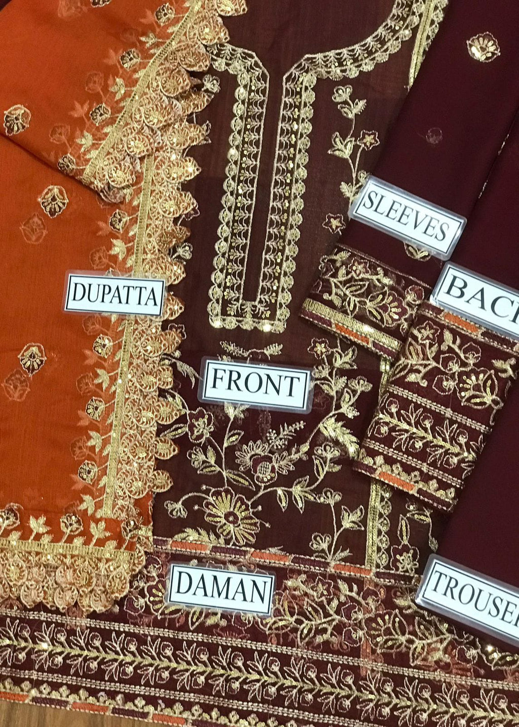 Asim Jofa Chiffon Embroidered Sequence Luxury Unstitched 3PC – Noor-e-Libaas