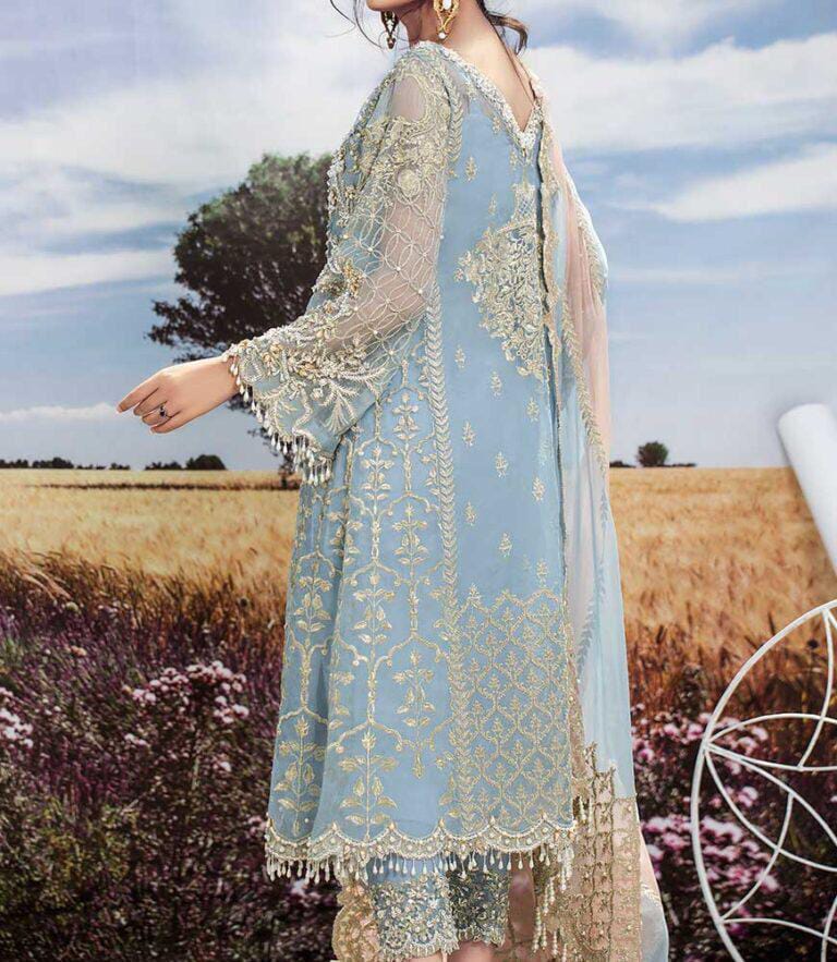AGHA NOOR Premium Organza Embroidered 3PC Luxury Collection