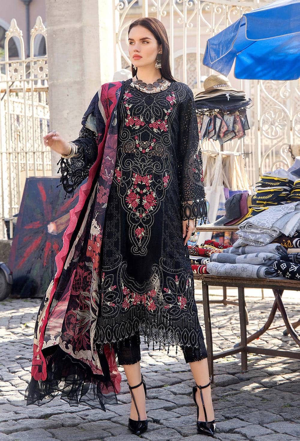 Adan Libas Chikankari Embroidered Lawn Cotton Luxury Unstitched 3Pc Suit