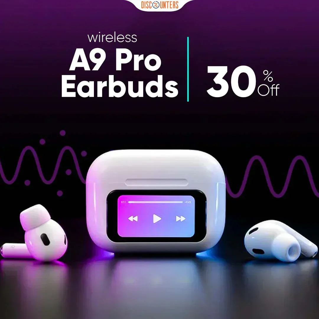 A9 Pro Earbuds Ancenc Dauble Dark Tuch Screen Display Noise Reduction Wireless Earbuds