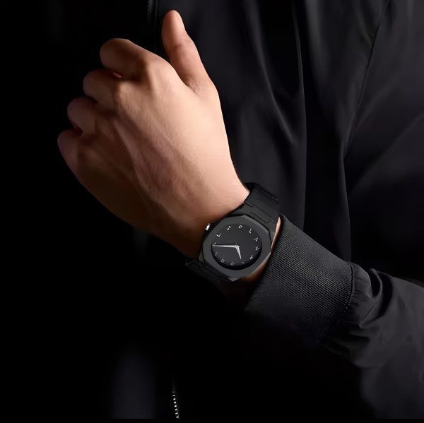 Aura Quartz Arabic Dial Watch for Men – Black Lightweight Trendy