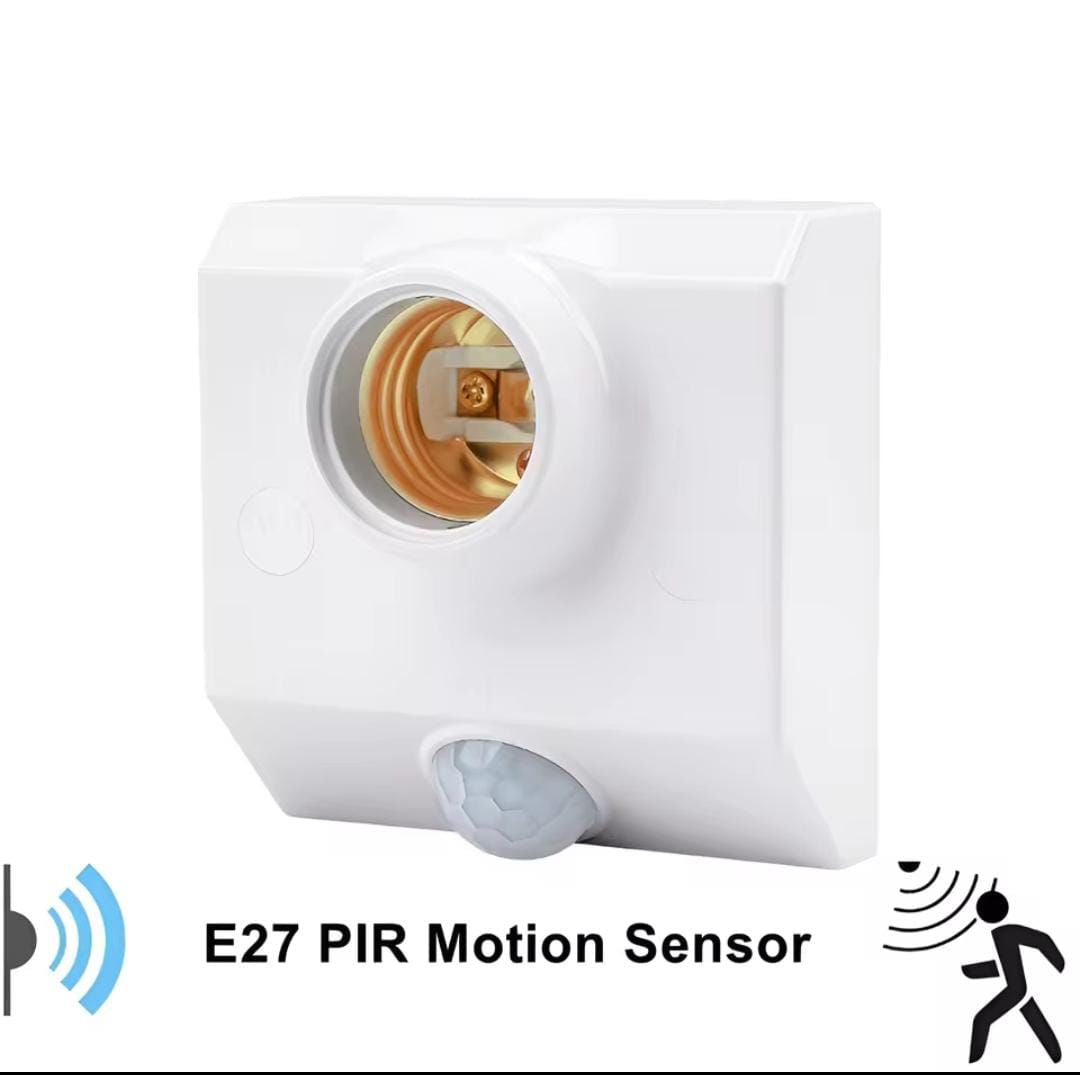 PIR Motion Sensor Bulb Holder | Automatic Infrared Lamp Base Socket