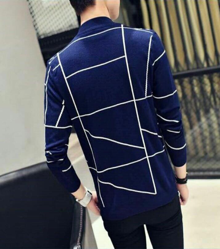 Fashion Men Casual Slim Plaid Fleece Blazer – Autumn Trench Coat