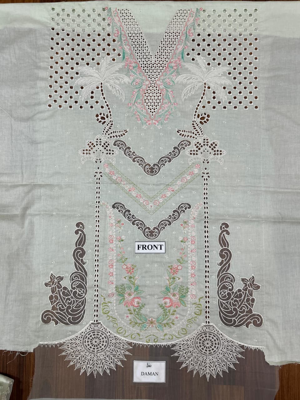 Bin Ilyas Chikankari Embroidered Lawn Cotton Luxury Unstitched 3Pc Suit