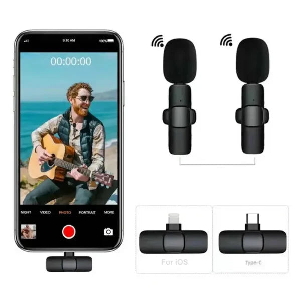 K8 Type-C Wireless Microphone | Clear Audio for Vlogs, Streaming & Recording
