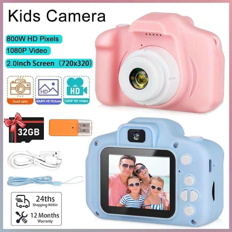 Kids Dual Lens HD Camera | 40MP Photo & Video | 2-Inch Screen Toy Cam