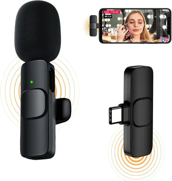 K8 Type-C Wireless Microphone | Clear Audio for Vlogs, Streaming & Recording
