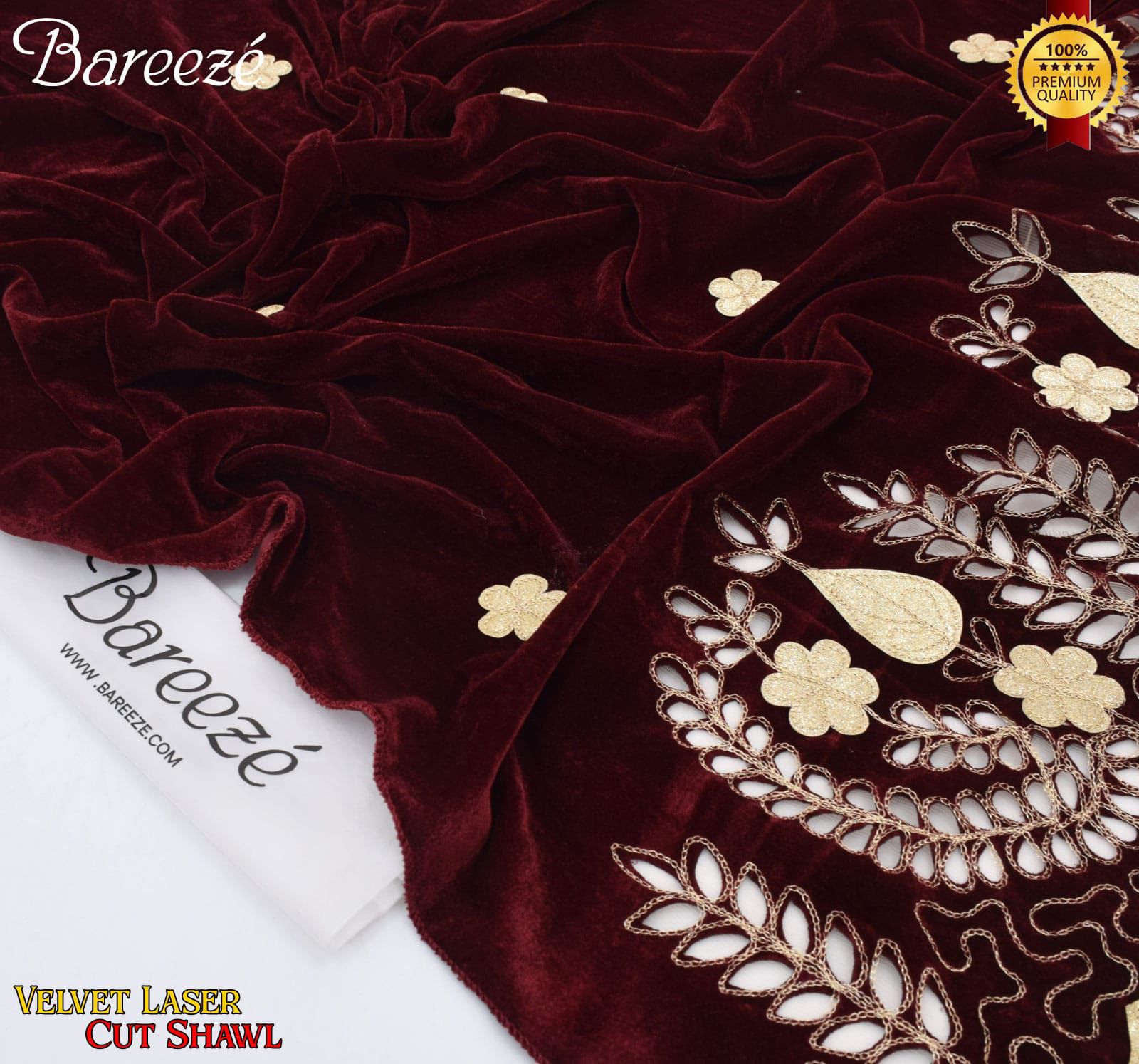 Winter Season Soft Velvet Shawl | Premium Stitched 2.5 Yard Heavy Leaser Cut Embroidery