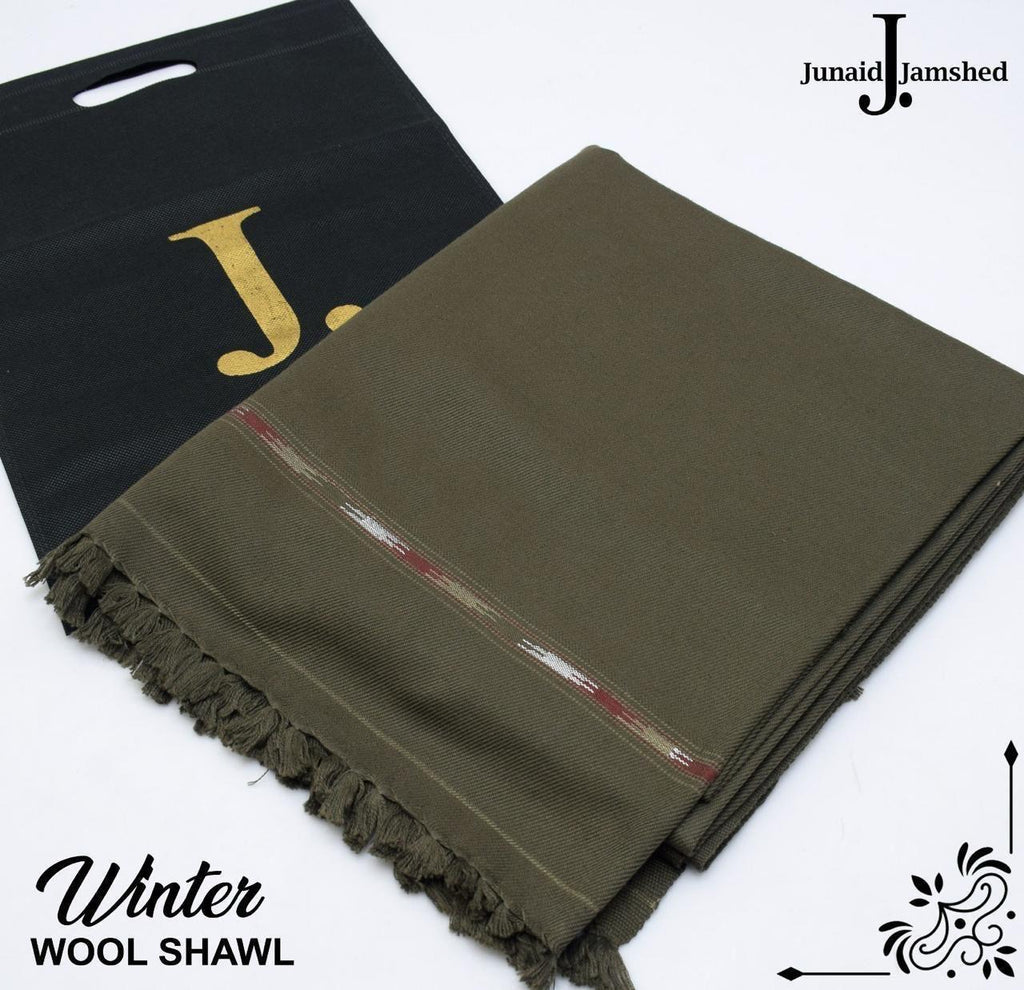 J. Junaid Jamshed Men’s Premium Suti Wool Winter Shawl – 10 Elegant Shades