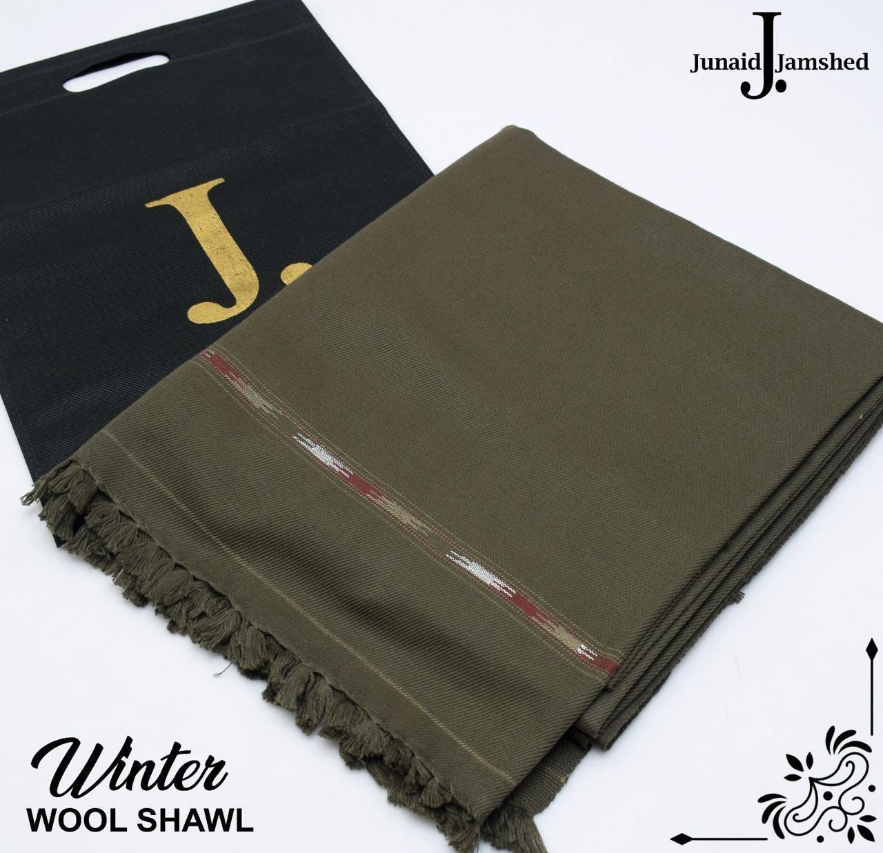 J. Junaid Jamshed Men’s Premium Suti Wool Winter Shawl – 10 Elegant Shades