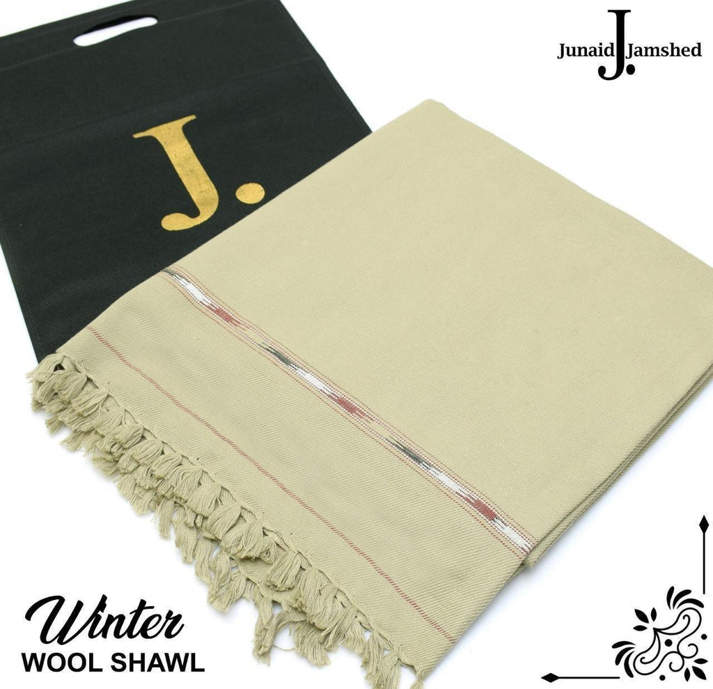 J. Junaid Jamshed Men’s Premium Suti Wool Winter Shawl – 10 Elegant Shades