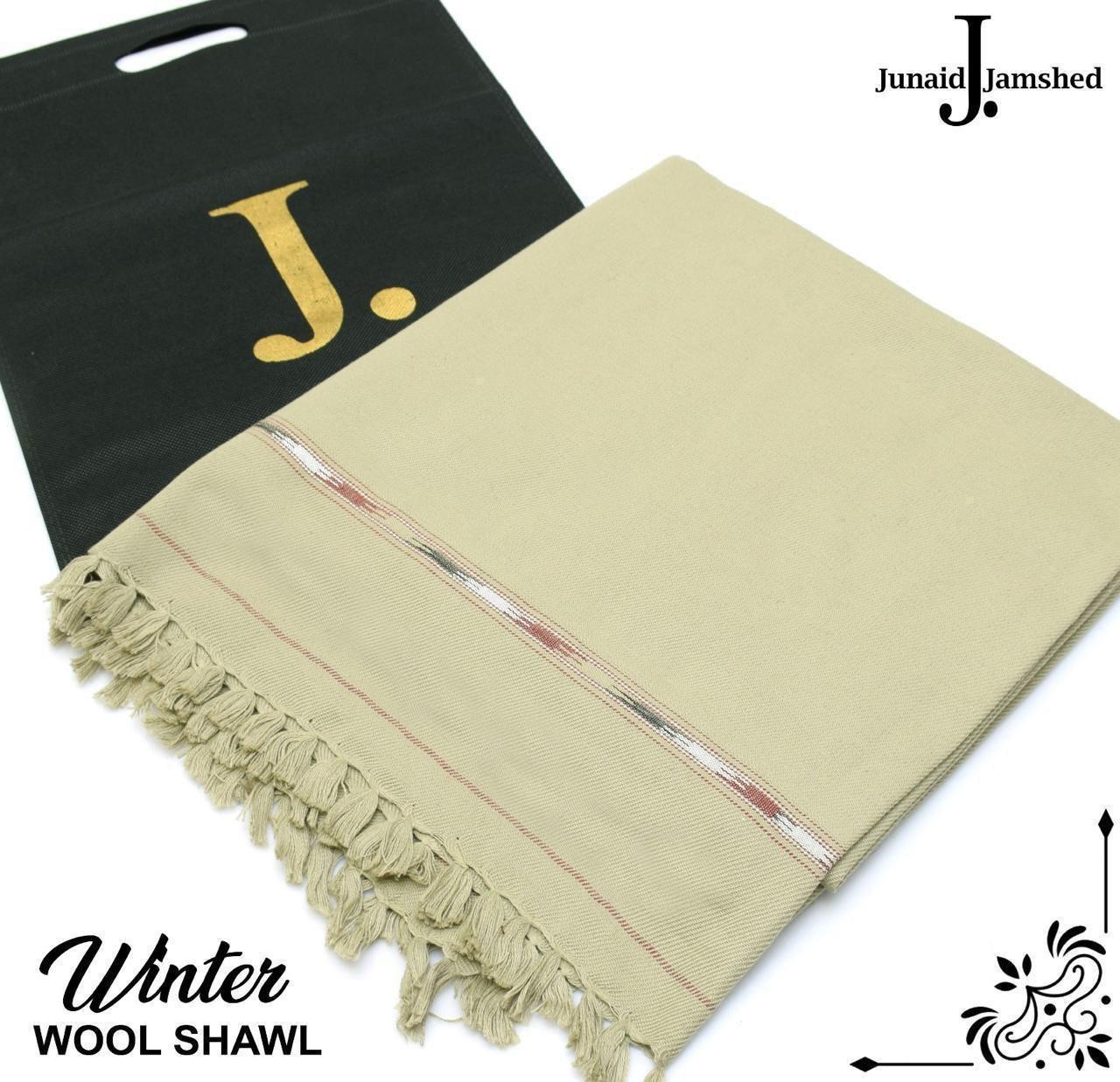 J. Junaid Jamshed Men’s Premium Suti Wool Winter Shawl – 10 Elegant Shades