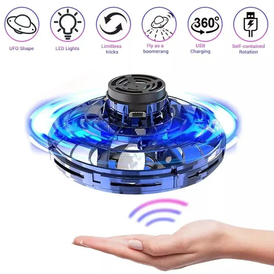 Flynova Fly Spinner Drone | Mini UFO Flying Orb Toy for Kids & Adults