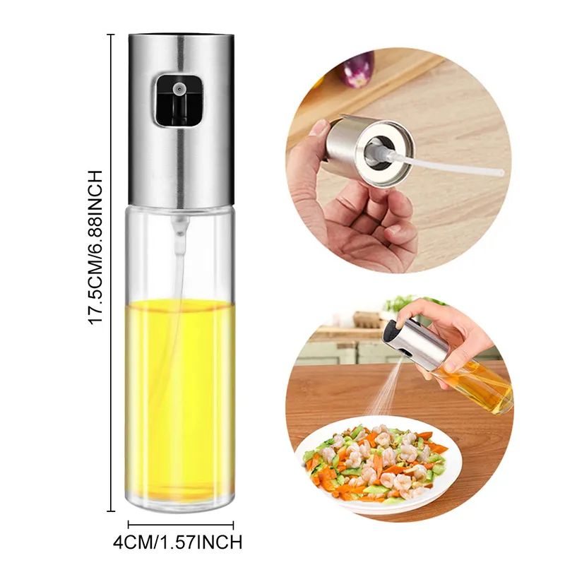 Olive Oil Sprayer Bottle | Push Type Leak-Proof Pump Dispenser