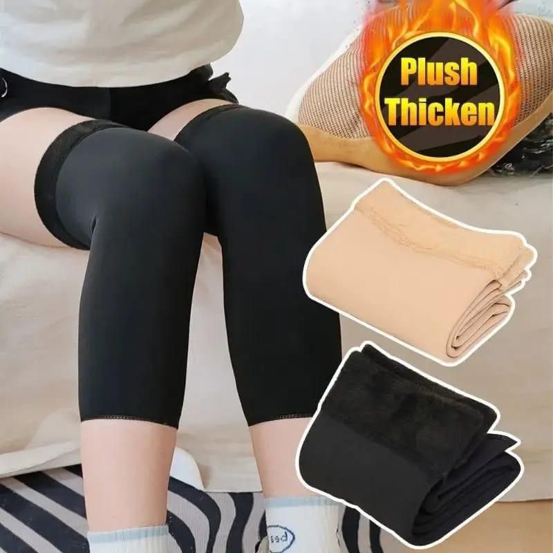 Winter Plush Compression Socks & Knee Pads | Warm, Non-Slip Support